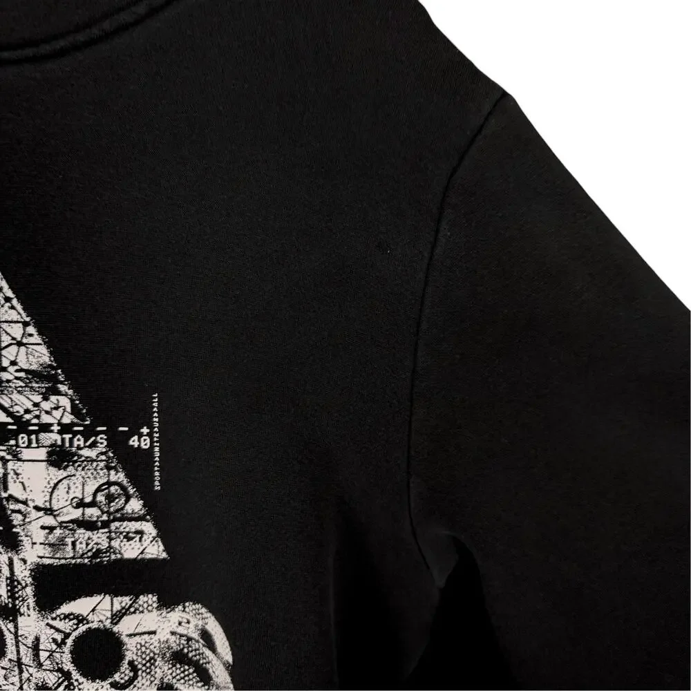 Adidas Tokyo Graphic Supply Black White Men's Hoodie Streetwear Japan L US M
